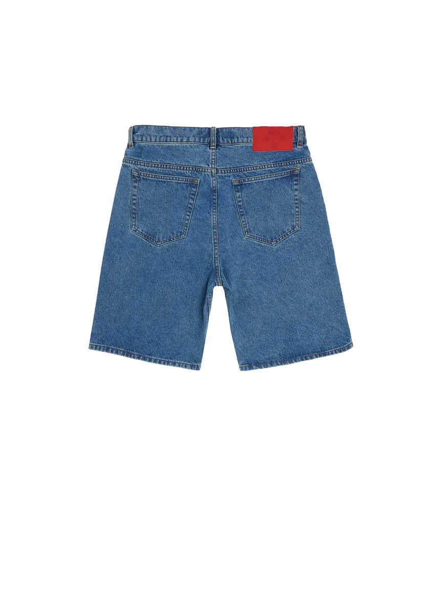 Sp5der Denim Blue Shorts