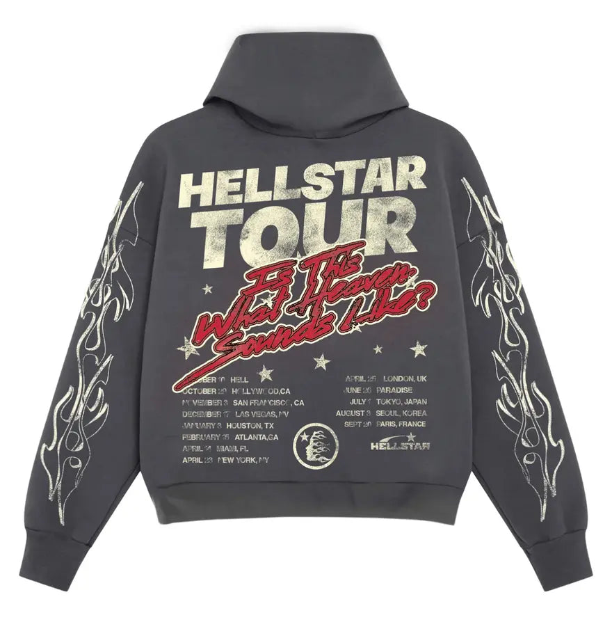 Hellstar Record Tour Hoodie Vintage Black