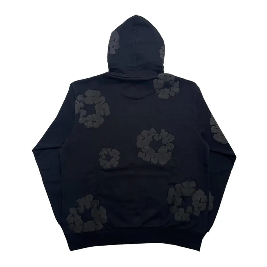 Denim Tears Cotton Wreath Hoodie Black Monochrome