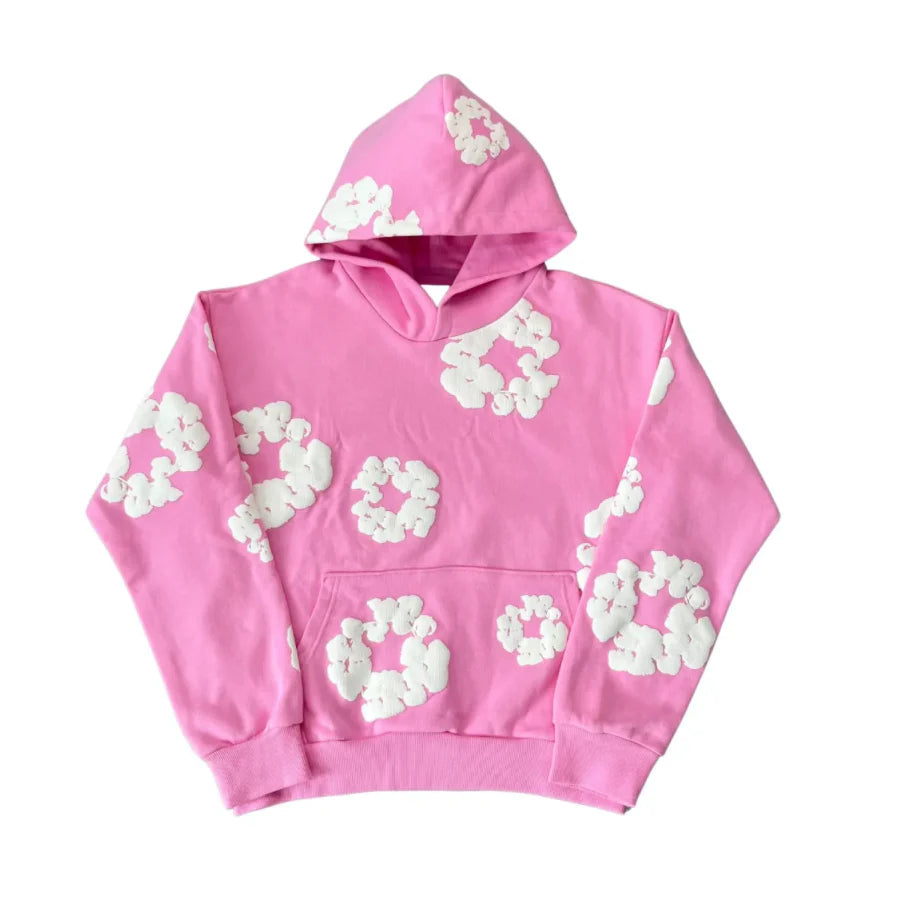 Denim Tears Cotton Wreath Hoodie Pink