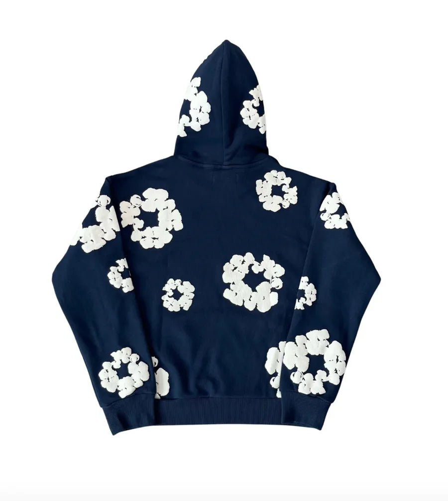 Denim Tears Cotton Wreath Hoodie Navy