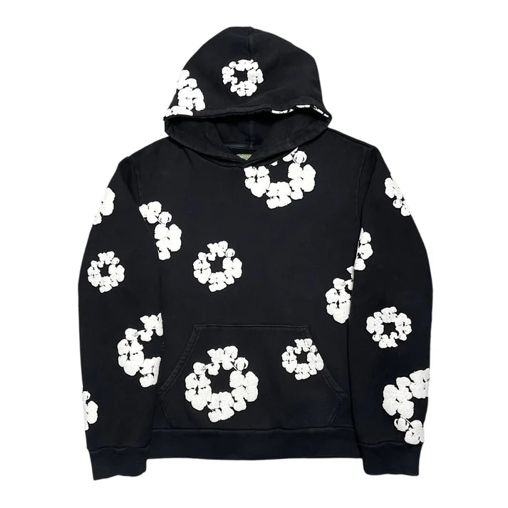 Denim Tears Cotton Wreath Hoodie Black